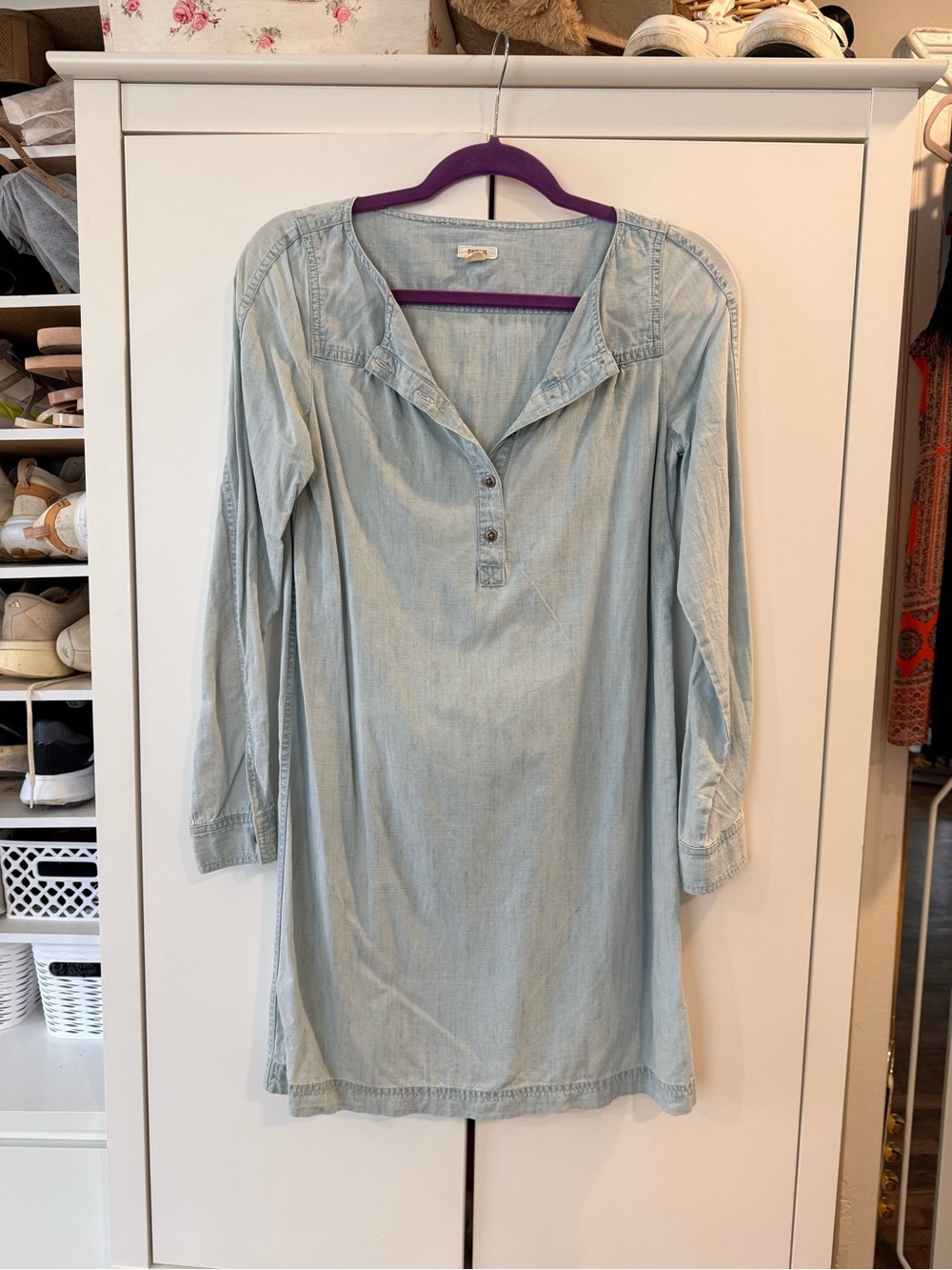 Fossil Light Blue Denim Mini Dress